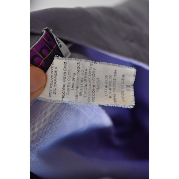 Vintage Women's Mims Cole Lavender Purple High Waist Micro Suede Pants 1X - Picture 4 of 5